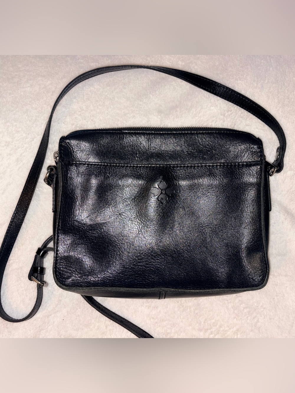 Patricia Nash Black Leather Crossbody Bag